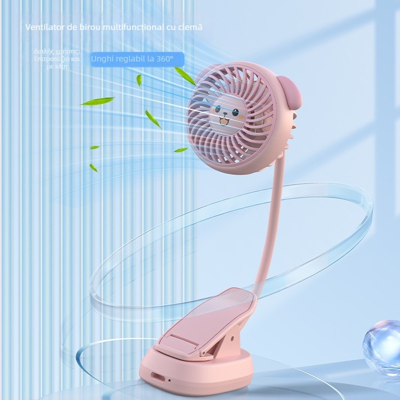 Ventilator mic cu clip USB, portabil pentru birou și noptiere, potrivit pentru pătuț și cămin