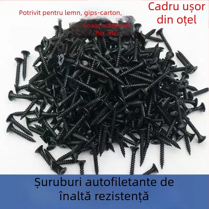 Șurub autoforant pentru gips-carton M3.5, cap încasat, cu șanț încrucișat, rezistent