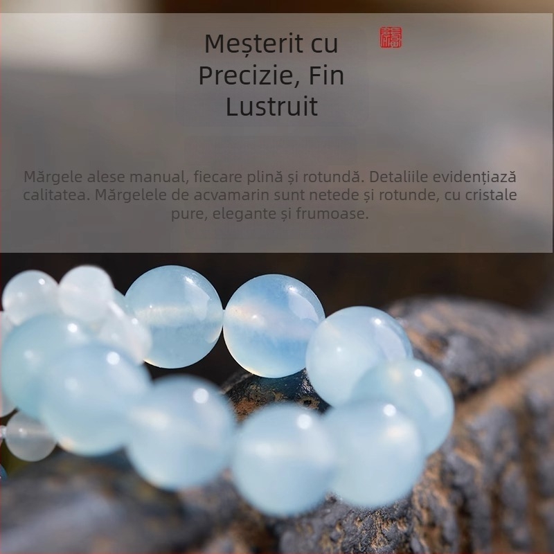 Lanț de telefon din cristal de acvamarin, pentru femei, nuanță albastru-vară, lanț pentru husă, pandantiv pentru geantă și breloc