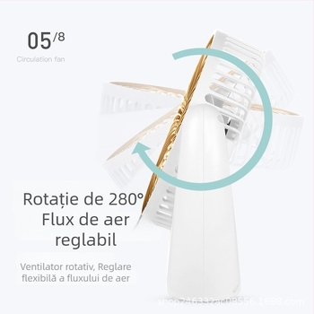 Ventilator USB mini pentru studenți — portabil, reîncărcabil, compact pentru birou