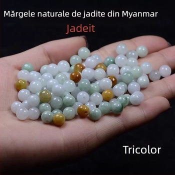 Mărgele de jad libere, în trei culori, tip Ice, pentru brățară, colier – bijuterii DIY