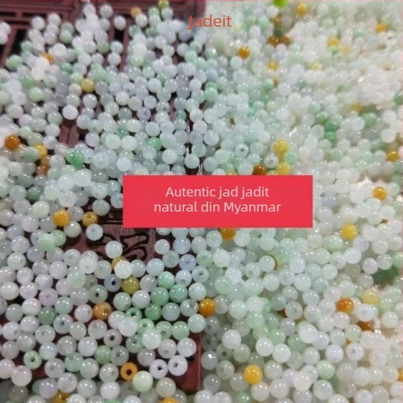 Mărgele de jad libere, în trei culori, tip Ice, pentru brățară, colier – bijuterii DIY