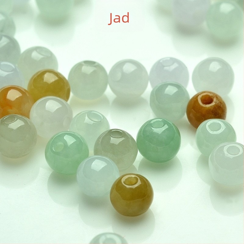 Mărgele de jad libere, în trei culori, tip Ice, pentru brățară, colier – bijuterii DIY