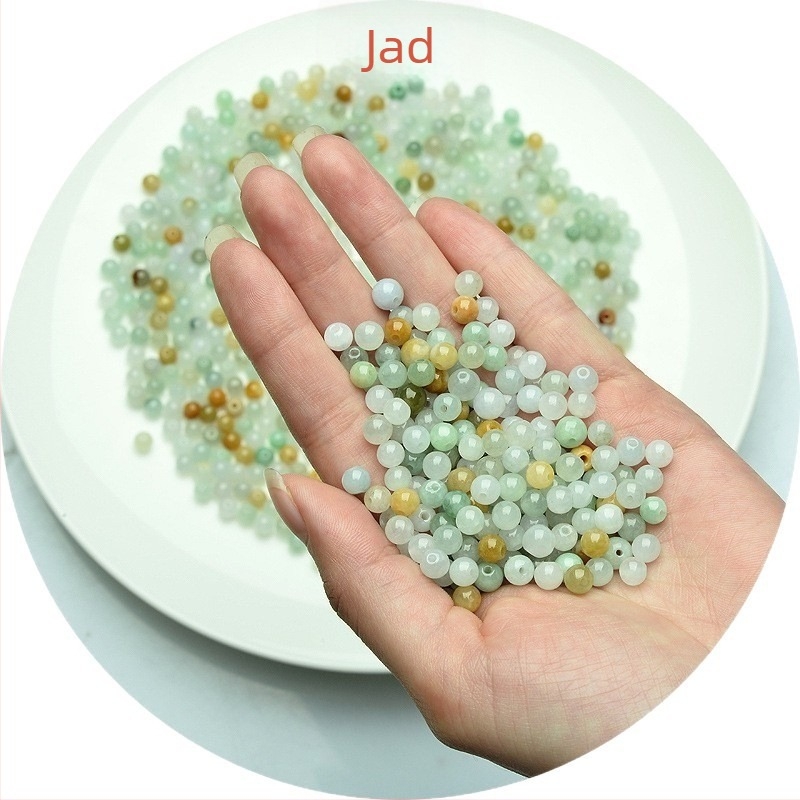 Mărgele de jad libere, în trei culori, tip Ice, pentru brățară, colier – bijuterii DIY