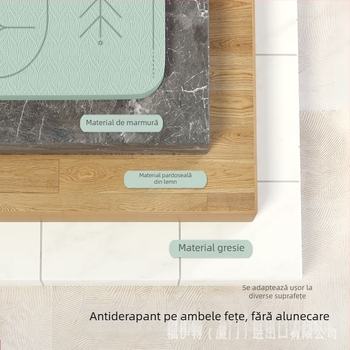 Saltea de yoga TPE pentru yoga în cuplu, pentru începători, anti-alunecare, 6 mm, 190×120 cm, absorbție a șocurilor, linii de ghidare a pozițiilor