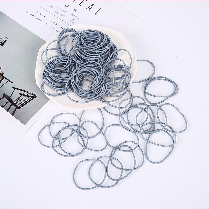 Elastic de păr din nylon de 2 mm, stil coreean, accesoriu pentru păr feminin pentru adulți