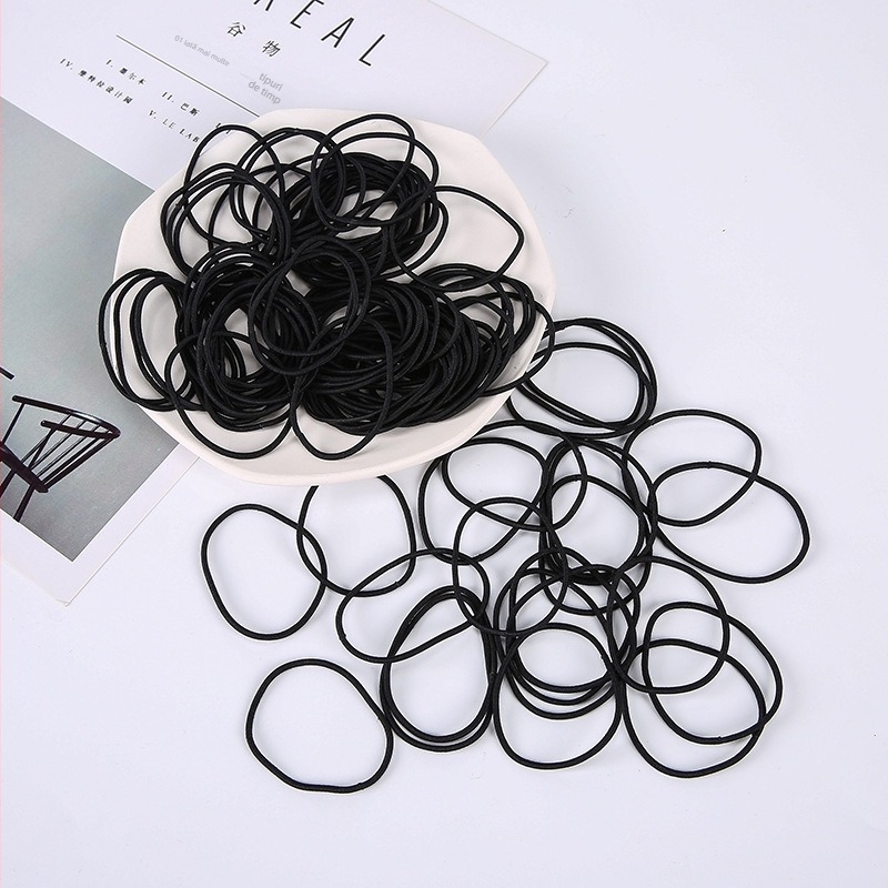 Elastic de păr din nylon de 2 mm, stil coreean, accesoriu pentru păr feminin pentru adulți