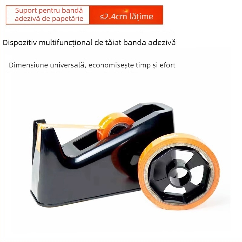 Tăietor de bandă transparent cu bază pentru ambalare
