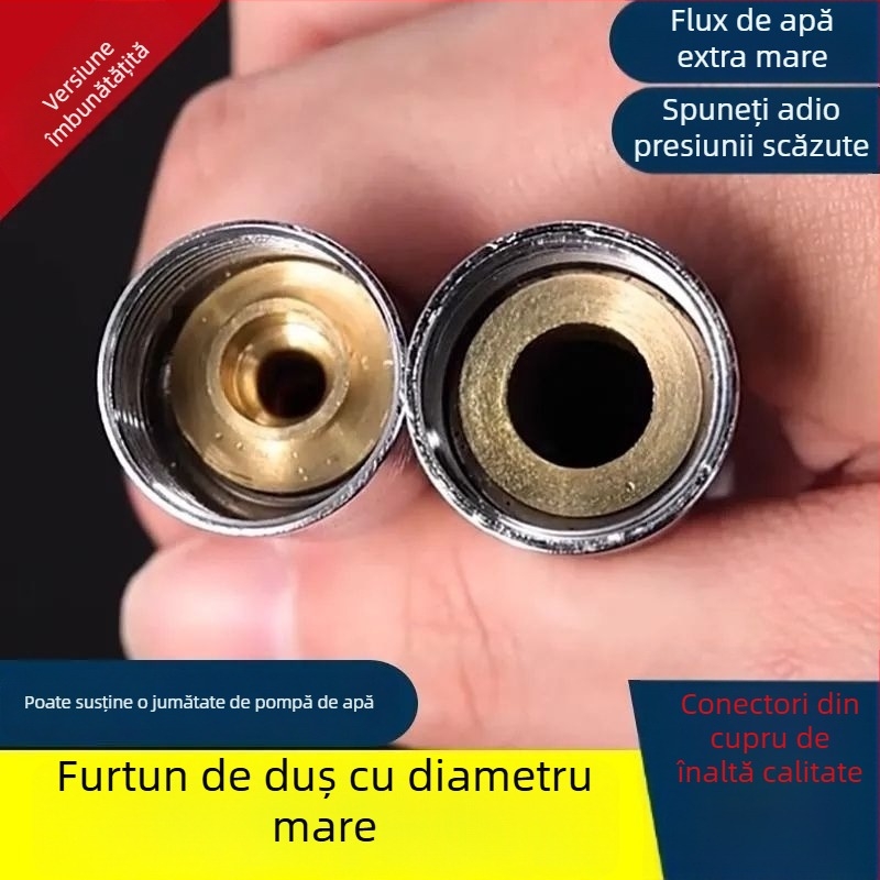 Furtun de duș din oțel inoxidabil, diametru mare, rezistent la temperaturi ridicate, anti-explozie, universal pentru baie