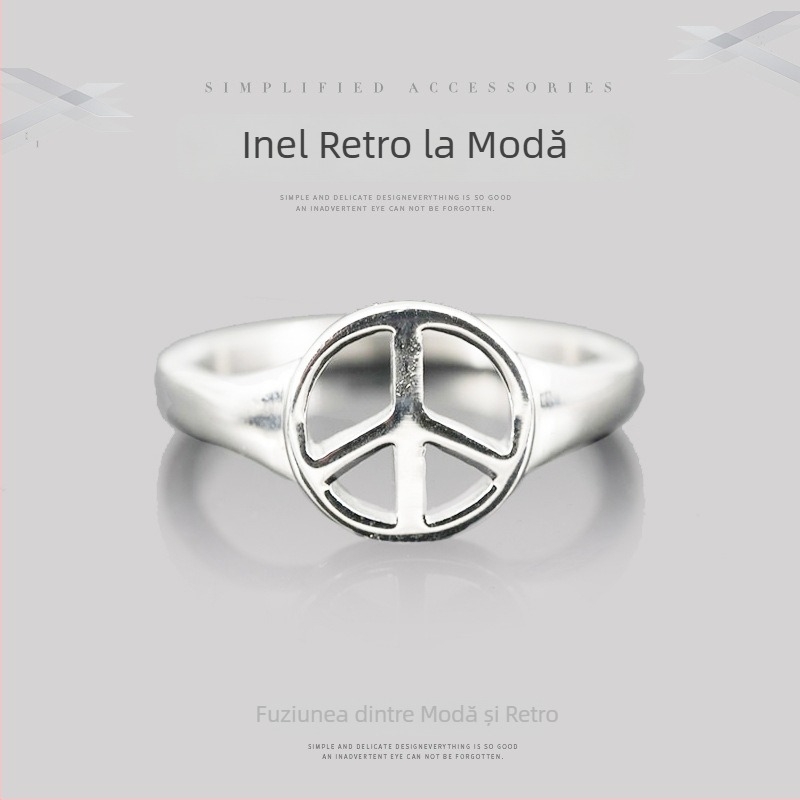 Inel unisex din oțel de titan – inel memorial pentru cuplu, alianță anti-război
