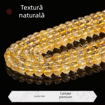 Mărgele de cristal citrin natural brazilian, transparente, semi-finite pentru DIY colier și brățară
