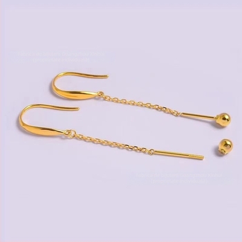 Cârlige pentru urechi placate cu aur 18k, mărgele rotunde și perle – componentă DIY bijuterii