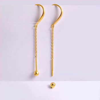 Cârlige pentru urechi placate cu aur 18k, mărgele rotunde și perle – componentă DIY bijuterii