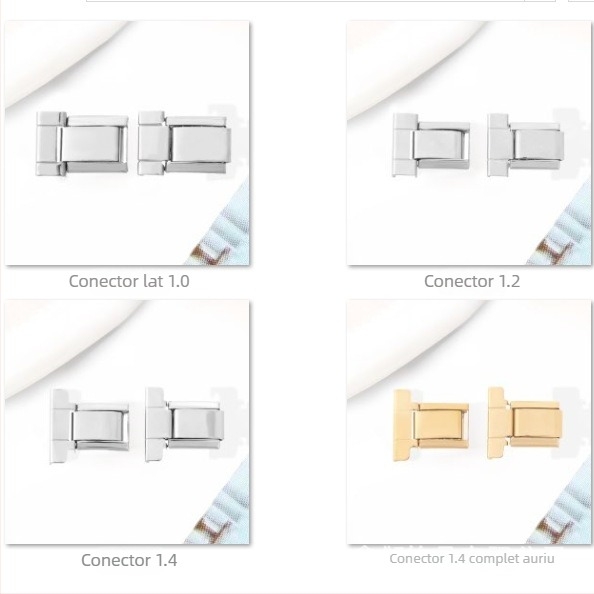 Brățară modulară și curea pentru ceas — conectori din oțel inoxidabil pentru asamblare DIY, bijuterii în stil natural