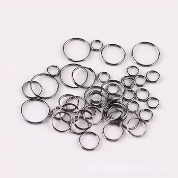 Ineluri de conectare deschise — inel simplu și inel dublu, negru gunmetal, pentru brățări DIY