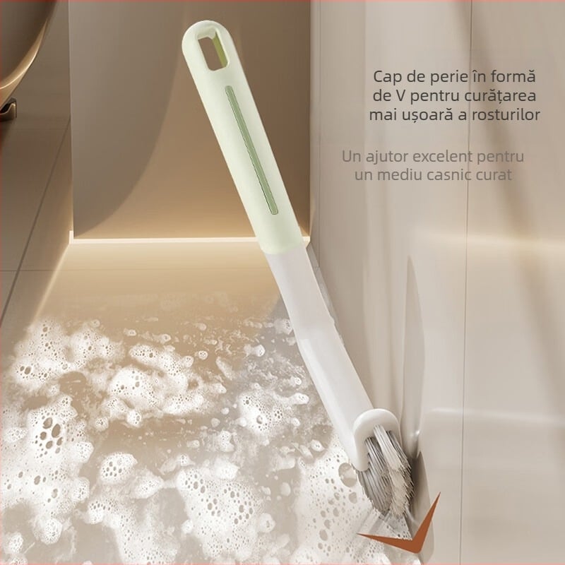 Perie de curățare multifuncțională pentru podea, cu perie pentru rosturi, peri dure, pentru baie și plăci ceramice