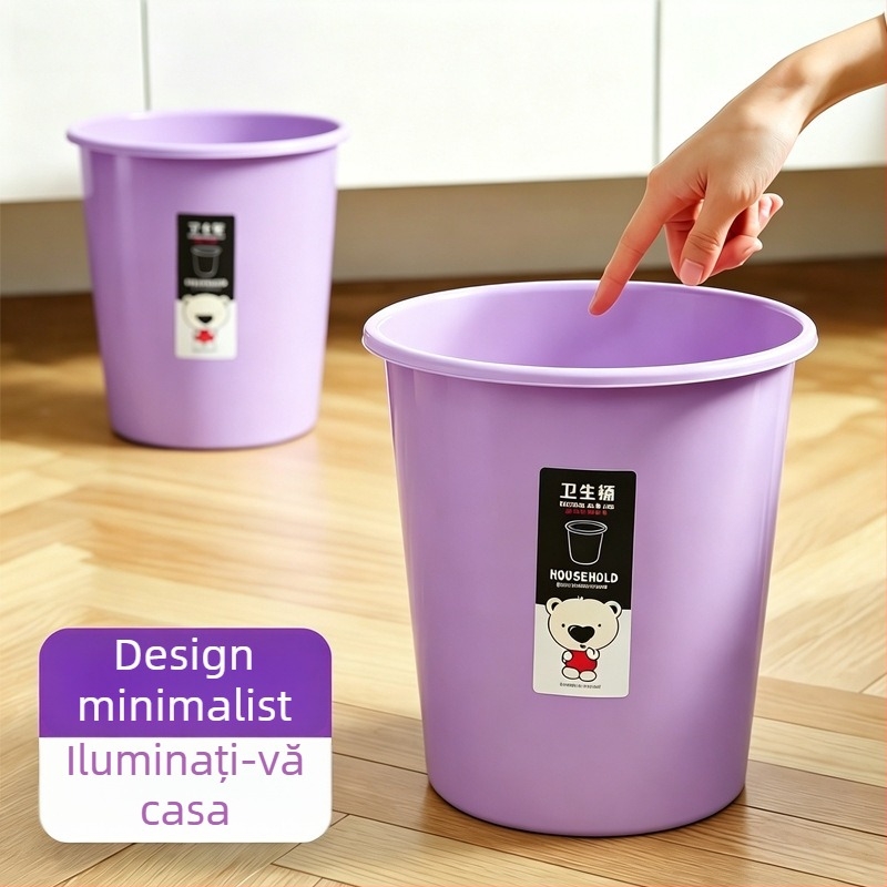 Coș de gunoi de uz casnic, dimensiune medie, pentru living, bucătărie, baie și dormitor — cu capac, profil îngust, rezistent la mirosuri