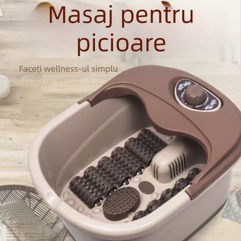 Vas de baie pentru picioare complet automată cu încălzire și masaj, temperatură constantă, sterilizare IR și masaj cu bule, capacitate 3-8 L, adâncime 20-30 cm, role mobile