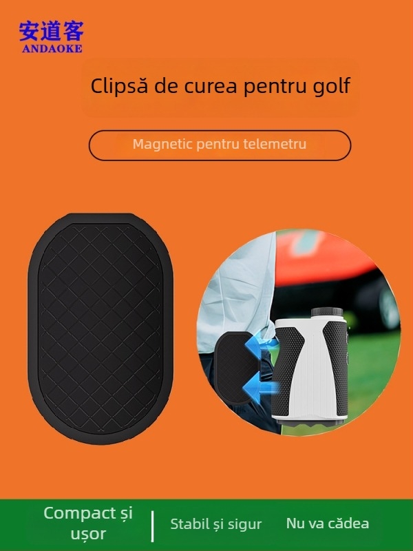 Accesoriu pentru rangefinder golf: clips magnetic pentru curea și clips metalic pentru catarama geantii de golf