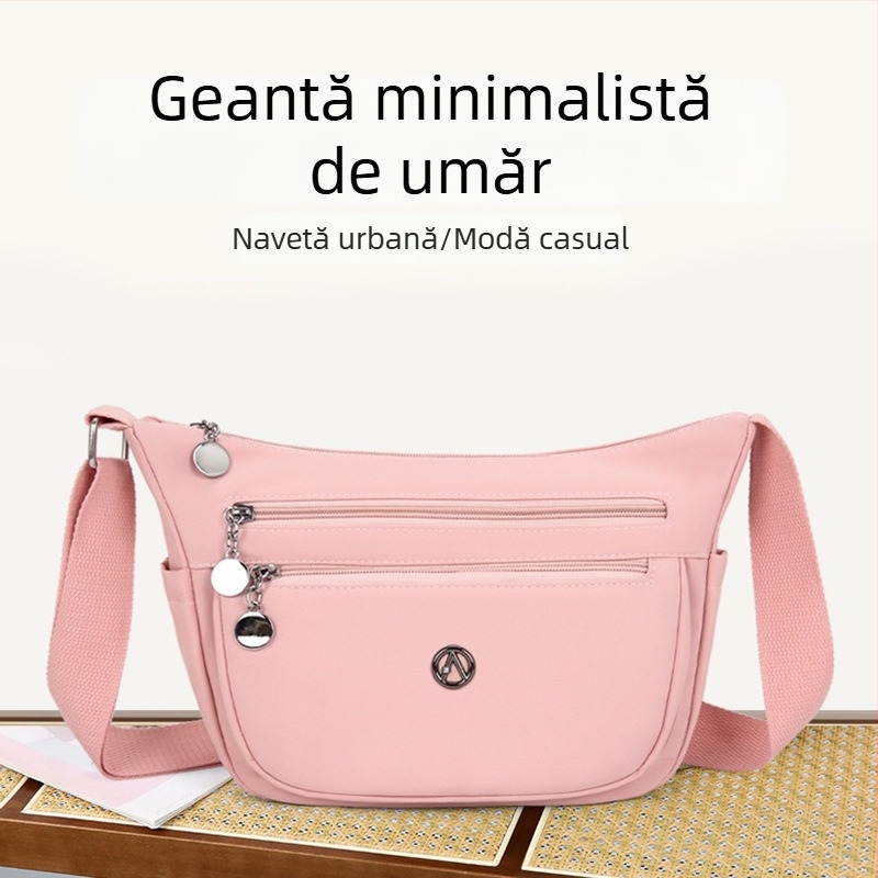 Geantă de damă din nylon, cu capacitate mare și compartimente multiple, crossbody pentru uz zilnic, model 2025