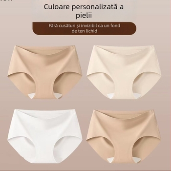 Chiloți femei fără cusături, cu croială din bumbac și mătase de gheață, 2026 stil nou