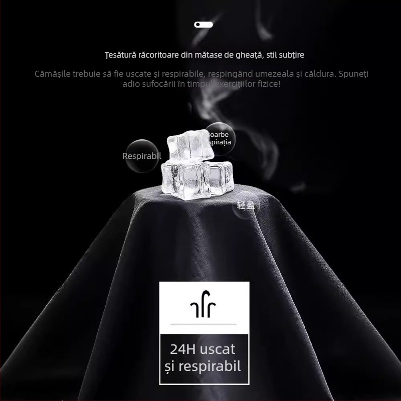 Cămașă de vară pentru bărbați, cu mânecă scurtă, stil coreean, croială slim-fit, versatilă
