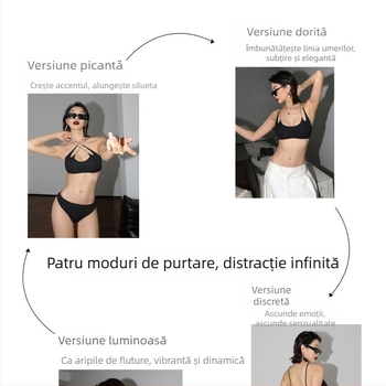 Sutien wireless pentru sân mici, fără cusături, cu bretele subțiri, spate elegant, susținere laterală a sânilor, lenjerie de vară
