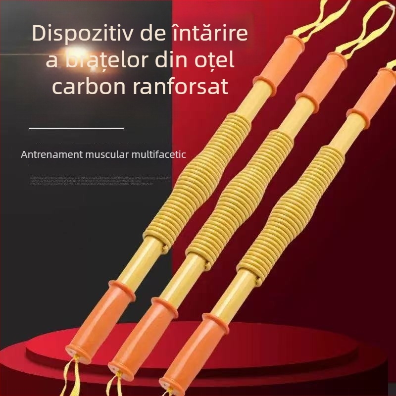 Bară de forță cu arc auriu pentru brațe, pentru bărbați și femei, echipament de fitness pentru casă, antrenament profesional pentru mușchii pieptului, extindere a pieptului 60 kg