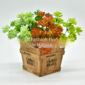 Plantă suculentă artificială în ghiveci, lotus gem, plante verzi de perete acvatice, accesorii pentru decorul floral de nuntă