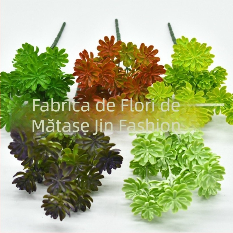 Plantă suculentă artificială în ghiveci, lotus gem, plante verzi de perete acvatice, accesorii pentru decorul floral de nuntă