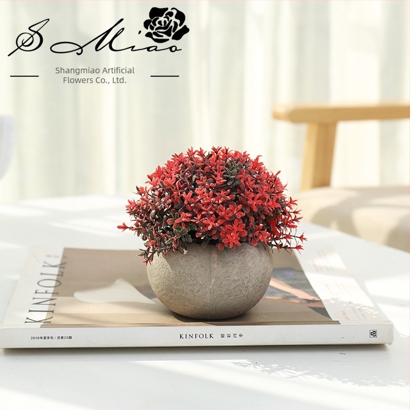 Plantă artificială în ghiveci, flori din plastic pentru decor, nunți și ședințe foto