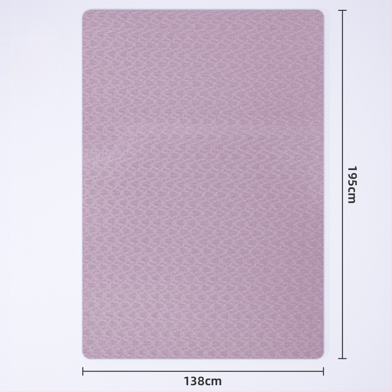 Covor dublu de yoga pentru acasă, antiaderent, absorbant de șocuri, grosime 6 mm, 195 x 138 cm, material TPE