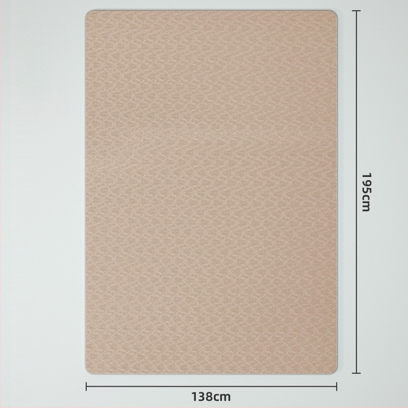 Covor dublu de yoga pentru acasă, antiaderent, absorbant de șocuri, grosime 6 mm, 195 x 138 cm, material TPE
