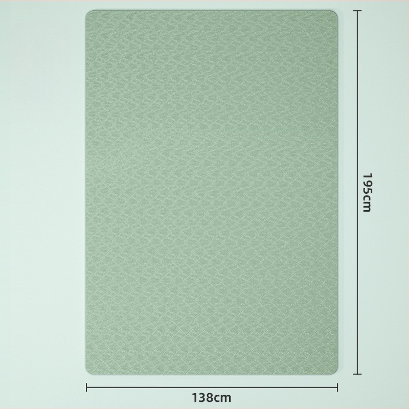 Covor dublu de yoga pentru acasă, antiaderent, absorbant de șocuri, grosime 6 mm, 195 x 138 cm, material TPE