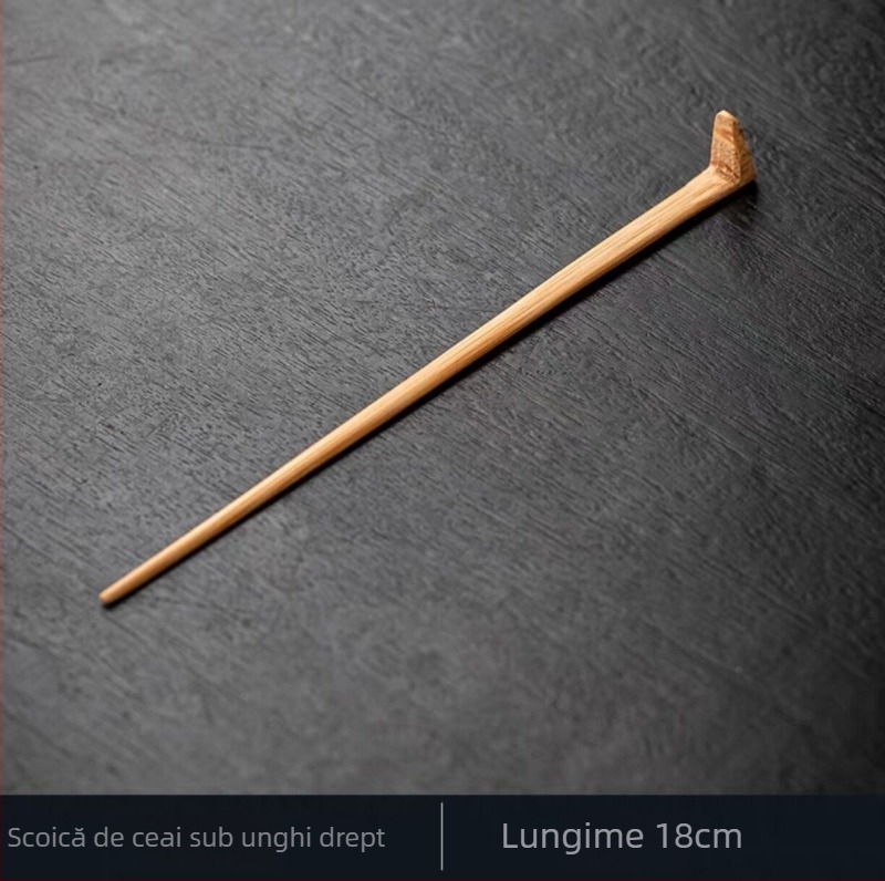 Set de instrumente din bambus natural carbonizat pentru ceai: ac de ceai, lingură de ceai, pernă pentru ceai, accesorii pentru ceremonia ceaiului, unelte japoneze pentru matcha, curățător pentru gurile ceainic