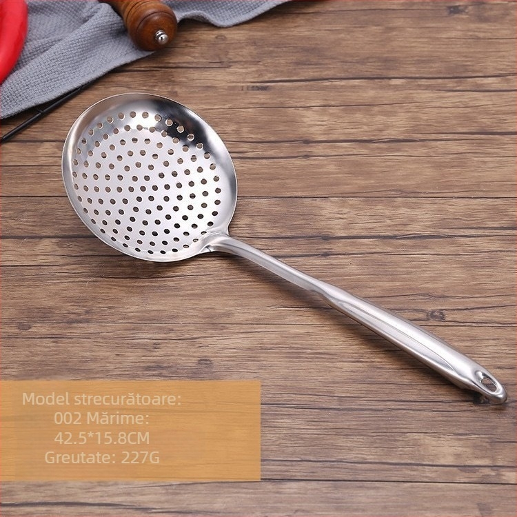 Colander din oțel inoxidabil nemagnetic, grosime 2 mm, fire duble, lung, într-o singură piesă, pentru tăiței, prăjit și oală fierbinte.