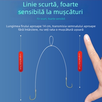 Set de 40 cârlige duble finisate, cu manșon auriu