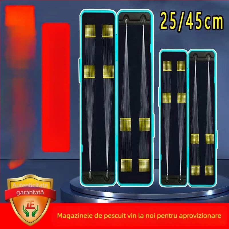 Set de 40 cârlige duble finisate, cu manșon auriu