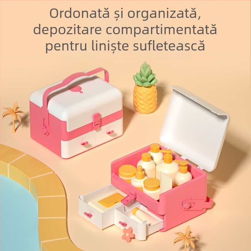 Cutie mare de depozitare pentru îngrijirea bebelușilor, rezistentă la praf, pentru accesorii și medicamente