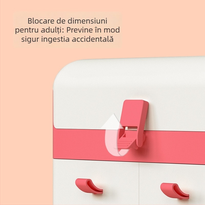 Cutie mare de depozitare pentru îngrijirea bebelușilor, rezistentă la praf, pentru accesorii și medicamente