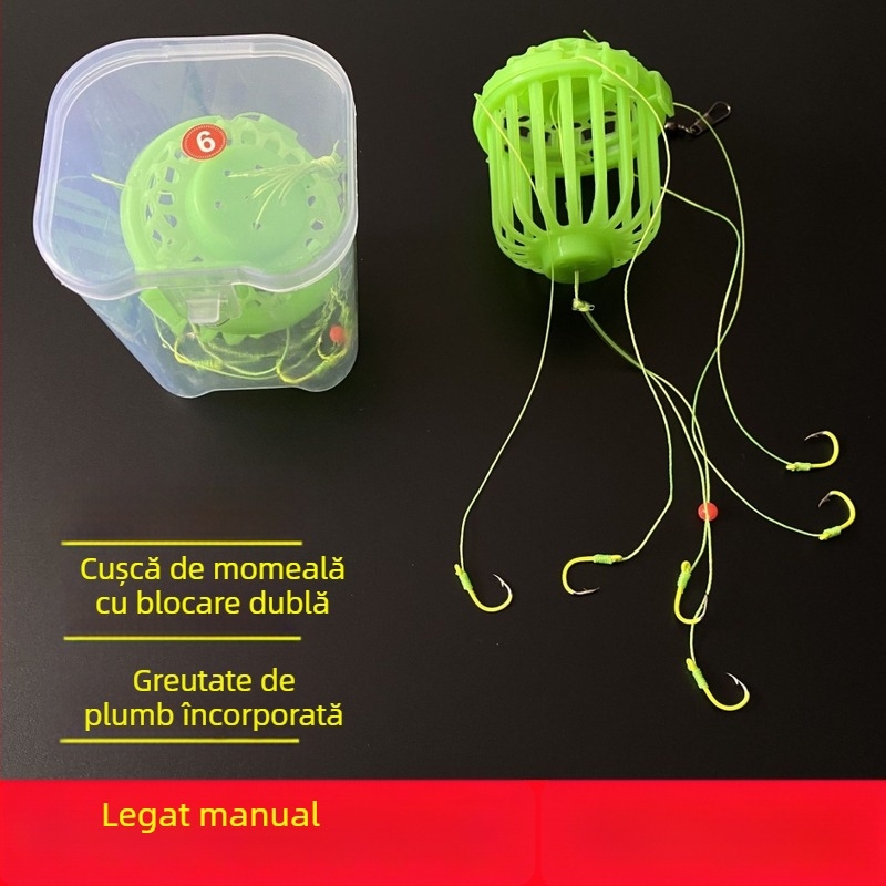 Set de cârlige fluorescente explozive pentru pescuitul crapului, cârlige anti-încurcare