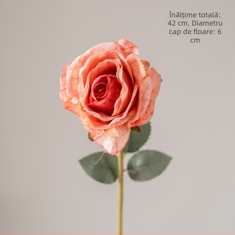 Buchet de trandafiri din satin cu margini arse, inspirat de Grădina Monet, floare artificială pentru nuntă și decor în casă