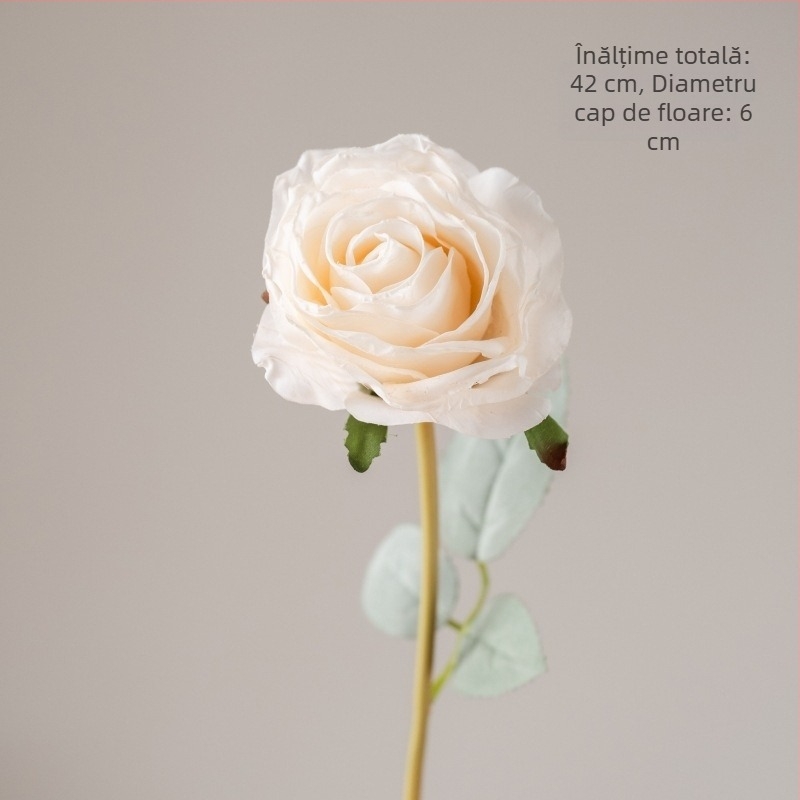 Buchet de trandafiri din satin cu margini arse, inspirat de Grădina Monet, floare artificială pentru nuntă și decor în casă