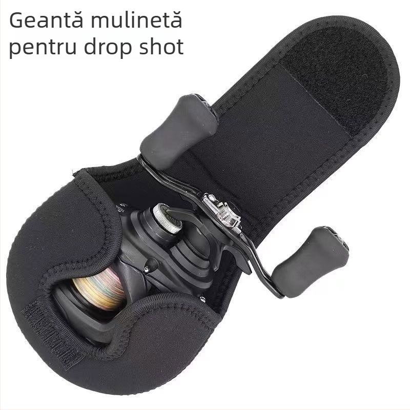 Geantă de depozitare pentru mulinete spinning cu caneluri și suport pentru undiță