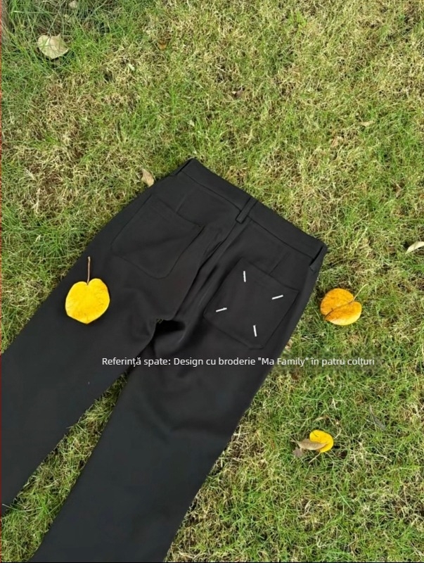 Pantaloni negri drapați, evazați pentru bărbați - stil nou 2026, aspect premium, lungime până la podea