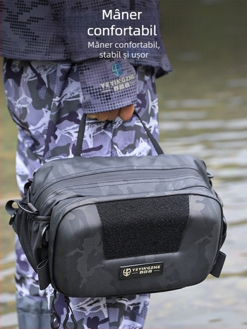 Camper geantă impermeabilă pentru talie, husă multifuncțională pentru umăr, rucsac, husă crossbody, husă rigidă pentru năluci