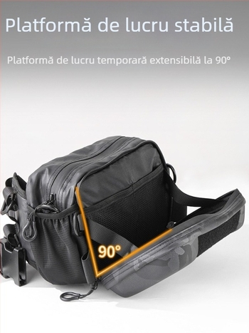 Camper geantă impermeabilă pentru talie, husă multifuncțională pentru umăr, rucsac, husă crossbody, husă rigidă pentru năluci