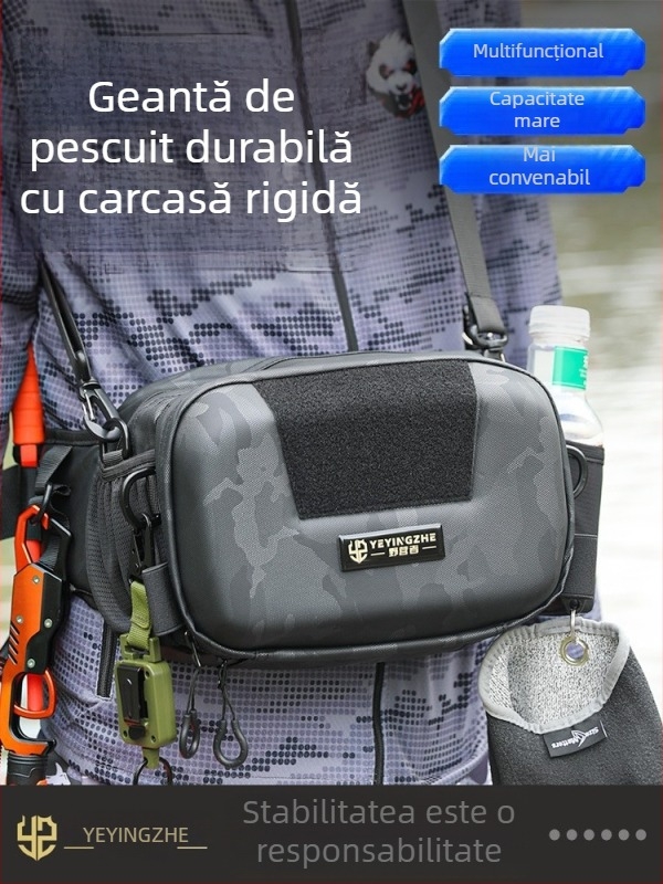 Camper geantă impermeabilă pentru talie, husă multifuncțională pentru umăr, rucsac, husă crossbody, husă rigidă pentru năluci