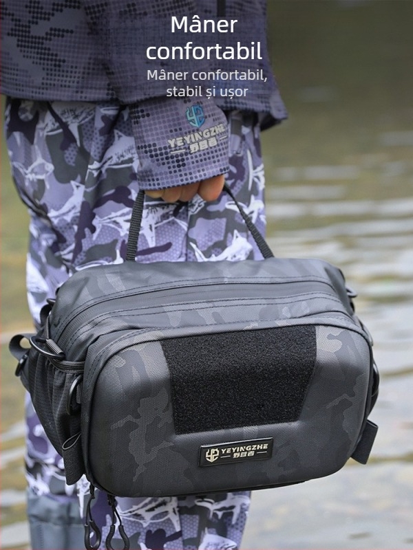Camper geantă impermeabilă pentru talie, husă multifuncțională pentru umăr, rucsac, husă crossbody, husă rigidă pentru năluci