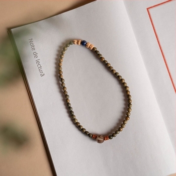 Brățară DIY în stil chinezesc din lemn de santal verde, mărgele de 6 mm și 8 mm, mărgele rozari budiste